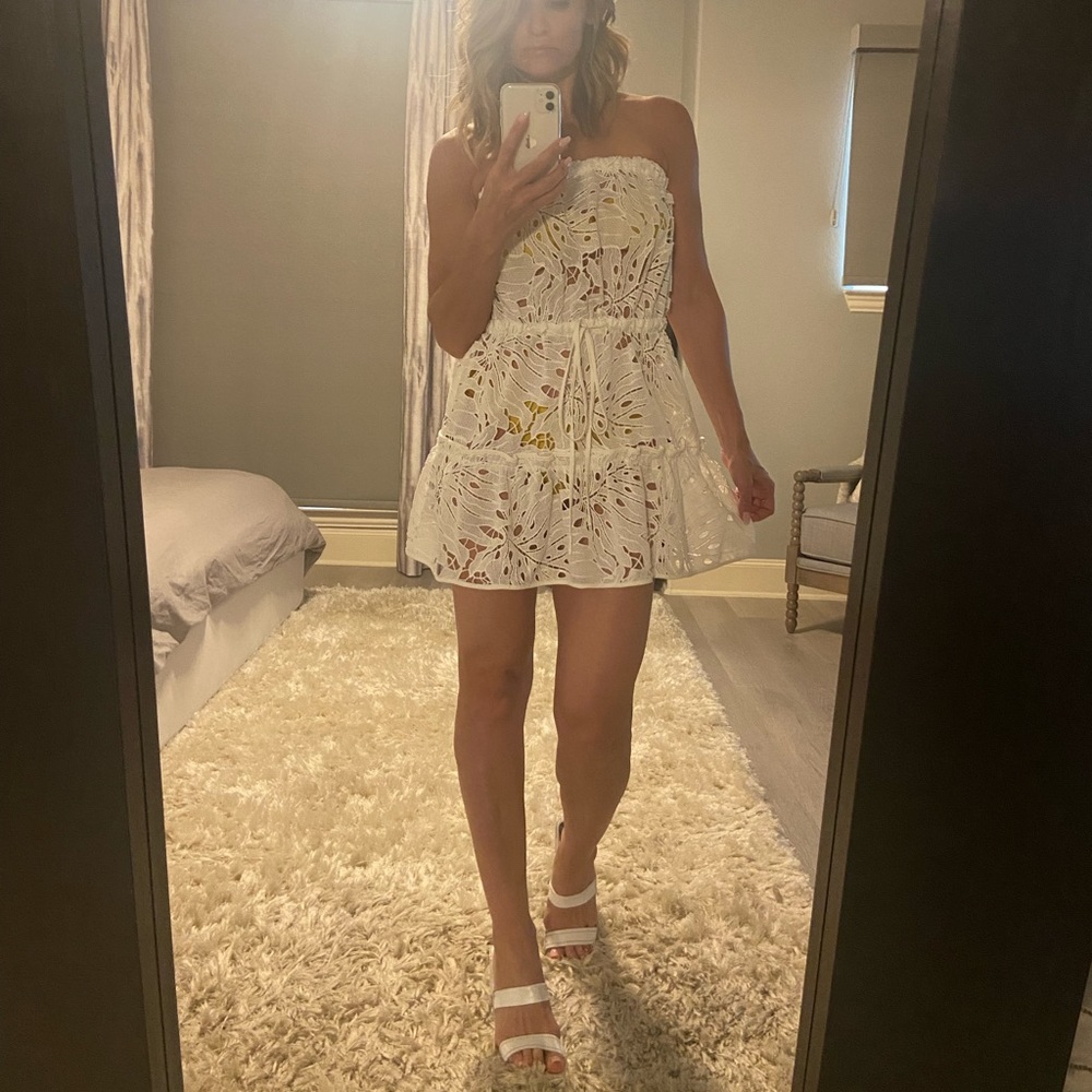 Milly eyelet swimsuit coverup